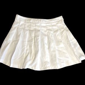 White tennis skirt